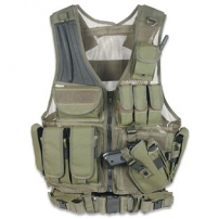 Tactical combat vest + holster