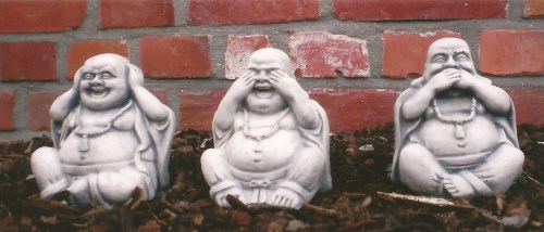 Boeddha's horen zien zwijgen