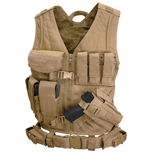 Tactical combat vest + holster